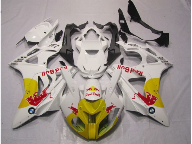 Jaune Blanc Red Bull Carénage Moto BMW S1000RR 09-14 Jaune Blanc Red Bull Carénage Moto BMW S1000RR 09-14