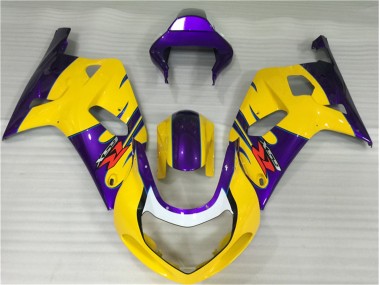 Jaune Carénages Moto Suzuki GSXR 600 / 750 K1 K2 K3 01-03
