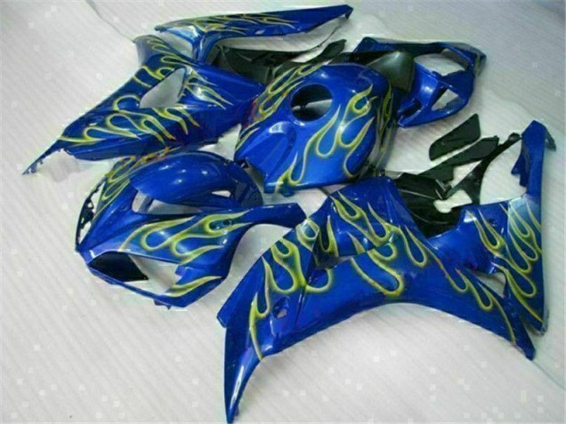 Jaune Flamme Bleu Carénage Moto Honda CBR 1000 RR 06-07 Jaune Flamme Bleu Carénage Moto Honda CBR 1000 RR 06-07