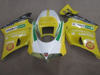 Jaune Shell Info Strrda Carénage Moto Ducati 748 93-05