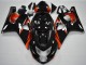 Noir Brillant Rouge Bande Carénage Moto Suzuki GSXR 600/750 2004-2005