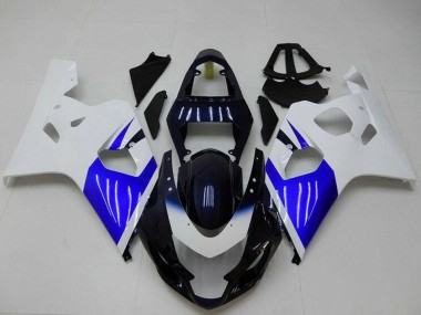 Blanc Bleu Noir Kits Carénages Moto ABS Suzuki GSXR 600/750 2004-2005 Pas Chère