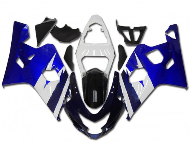 Blanc Bleu Noir Kits Carénages Moto Suzuki GSXR 600/750 2004-2005