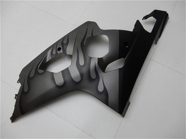 Gris Noir Flamme Carénage Moto Suzuki GSXR 600/750 2004-2005
