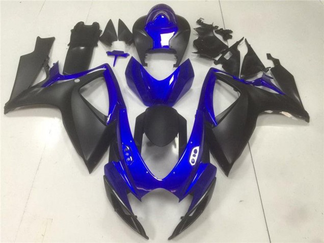 Bleu Noir Mat Carénage Moto Suzuki GSXR 600/750 2006-2007
