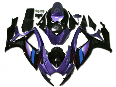 Violet Bleu Noir Brillant Bande Carénage Moto Suzuki GSXR 600/750 2006-2007 Pas Chère