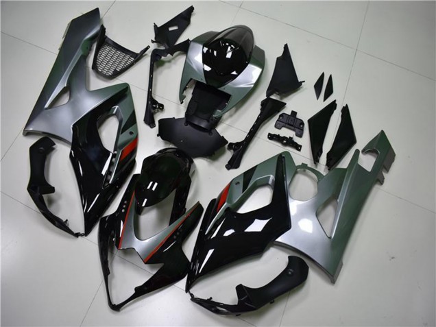 Noir Brillant Argent Carénages Moto Suzuki GSXR 1000 2005-2006
