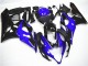 Bleu Noir Kits Carénages Moto Suzuki GSXR 1000 2005-2006