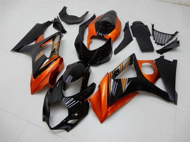 Orange Noir Carénages Moto Suzuki GSXR 1000 2007-2008