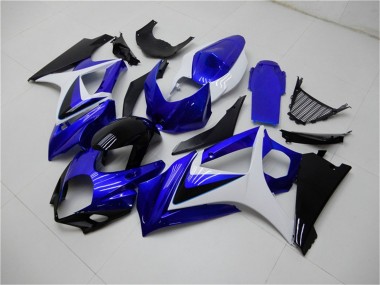 Blanc Bleu Noir No Décalque Carénage Moto Suzuki GSXR 1000 2007-2008 Pas Chère