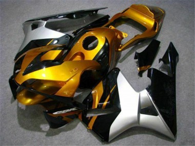 Argent Or Noir Brillant Carénages Moto Honda CBR600RR 2003-2004 Pas Chère