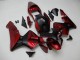 Rouge Noir Mat Bande Carénage Moto Honda CBR600RR 2003-2004