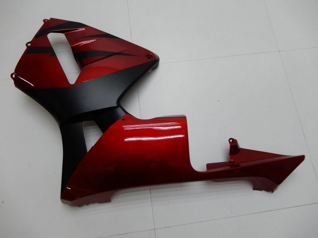 Rouge Noir Mat Bande Carénage Moto Honda CBR600RR 2003-2004