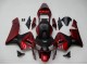 Rouge Noir Mat Bande Carénage Moto Honda CBR600RR 2003-2004