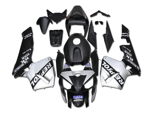 Noir Argent Repsol Carénage Moto Honda CBR600RR 2005-2006