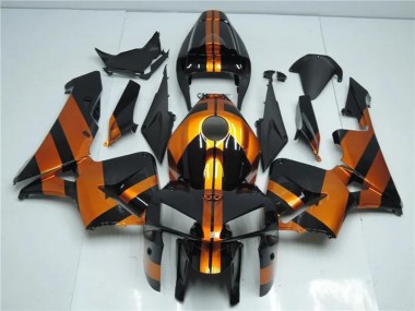 Orange Noir Kits Carénages Moto ABS Honda CBR600RR 2005-2006 Pas Chère
