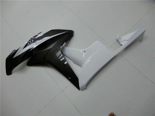 Blanc Noir Brillant Kits Carénages Moto ABS Honda CBR600RR 2007-2008