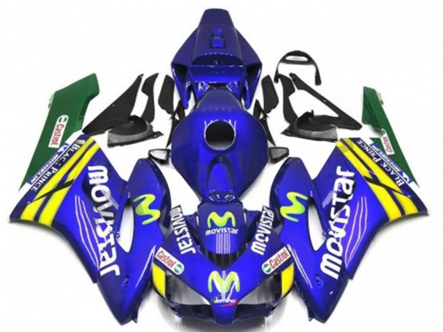 Bleu Jaune Vert MoviStar Rouge Castrol Carénage Moto Honda CBR1000RR 2004-2005