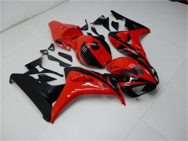 Rouge Noir Brillant Kits Carénage Moto Honda CBR1000RR 2006-2007 Pas Chère