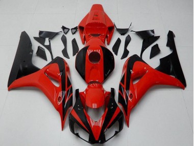 Rouge Noir Brillant Kits Carénage Moto Honda CBR1000RR 2006-2007 Pas Chère