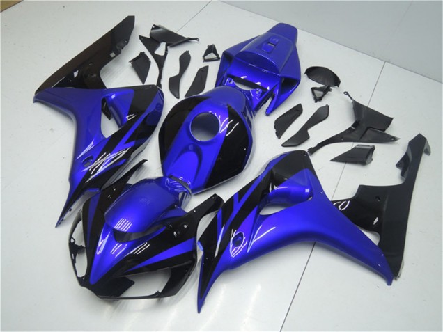 Bleu Noir Brillant Kits Carénages Moto Honda CBR1000RR 2006-2007