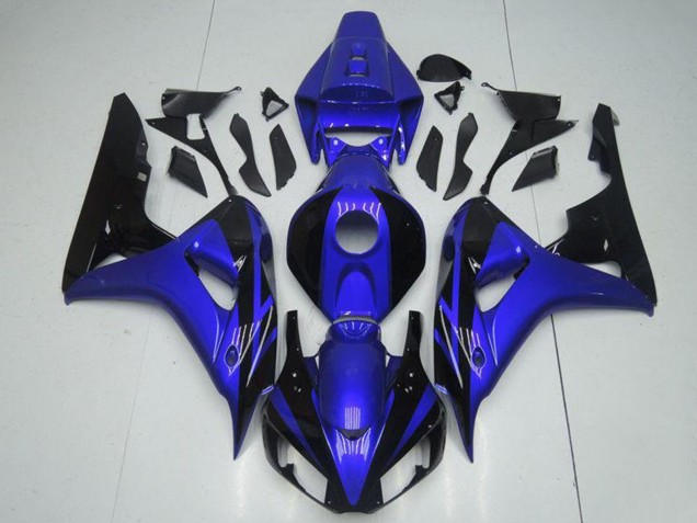 Bleu Noir Brillant Kits Carénages Moto Honda CBR1000RR 2006-2007