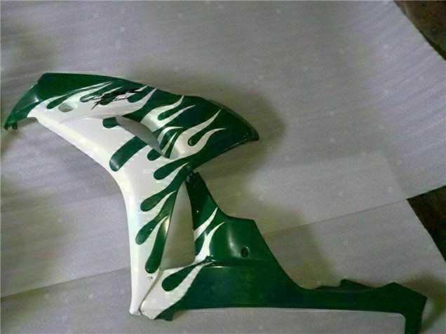 Blanc Vert Flamme Carénage Moto Honda CBR1000RR 2006-2007
