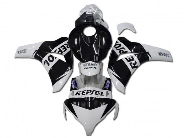 Blanc Noir Brillant Repsol Carénage Moto Honda CBR1000RR 2008-2011