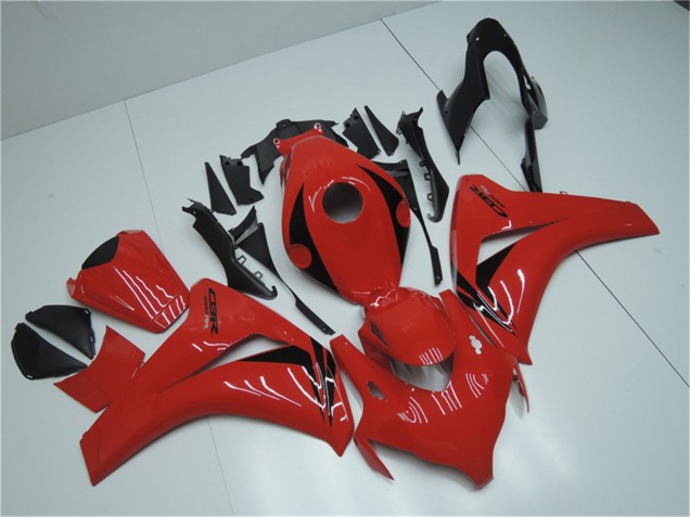 Rouge Noir Brillant Kits Carénages Moto ABS Honda CBR1000RR 2008-2011
