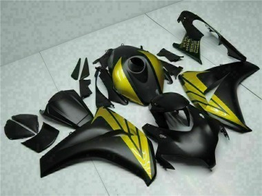 Noir Mat Or Carénage Moto Honda CBR1000RR 2008-2011 Pas Chère