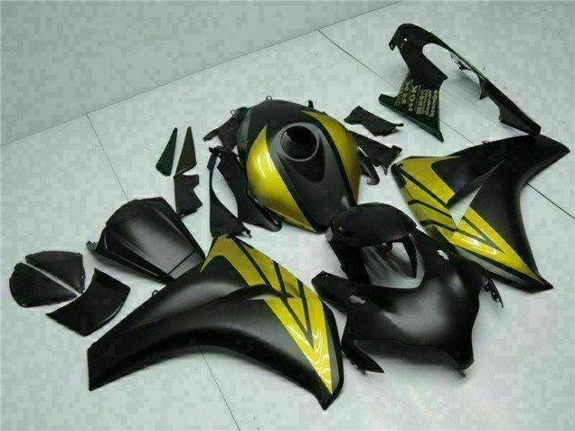 Noir Mat Or Carénage Moto Honda CBR1000RR 2008-2011