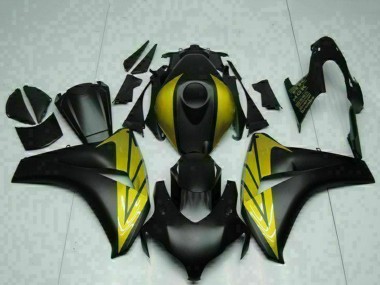 Noir Mat Or Carénage Moto Honda CBR1000RR 2008-2011 Pas Chère