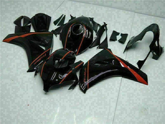 Noir Brillant Rouge Carénage Moto Honda CBR1000RR 2008-2011
