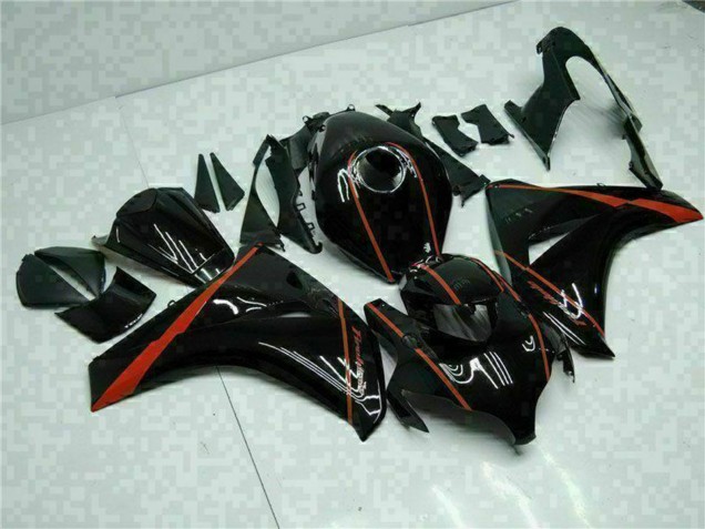 Noir Brillant Rouge Carénage Moto Honda CBR1000RR 2008-2011
