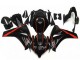 Noir Brillant Rouge Carénage Moto Honda CBR1000RR 2008-2011