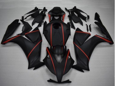 Noir Mat Rouge Carénage Moto Honda CBR1000RR 2012-2016 Pas Chère