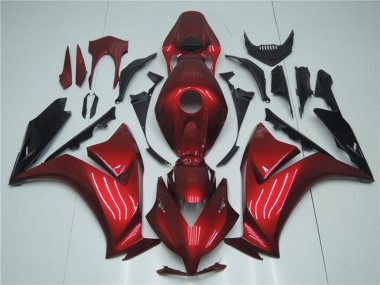 Rouge Noir Carénages Moto Honda CBR1000RR 2012-2016 Pas Chère