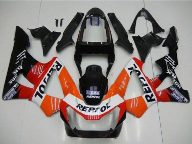 Orange Blanc Rouge Noir Brillant Repsol Carénage Moto Honda CBR900RR 929RR 2000-2001 Pas Chère