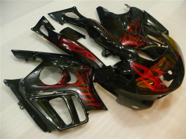 Noir Brillant Rouge Flamme Carénage Moto Honda CBR600 F3 1995-1996