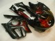 Noir Brillant Rouge Flamme Carénage Moto Honda CBR600 F3 1995-1996