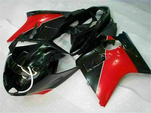 Rouge Noir Brillant Carénage Moto Honda CBR1100XX Blackbird 1996-2007