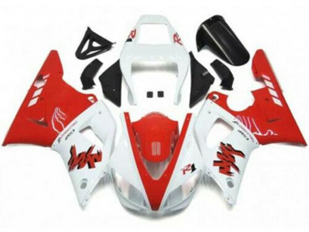 Blanc Rouge Carénage Moto Yamaha YZF R1 1998-1999
