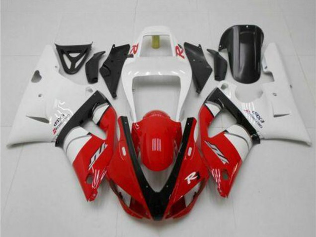 Blanc Rouge Noir Carénage Moto Yamaha YZF R1 1998-1999