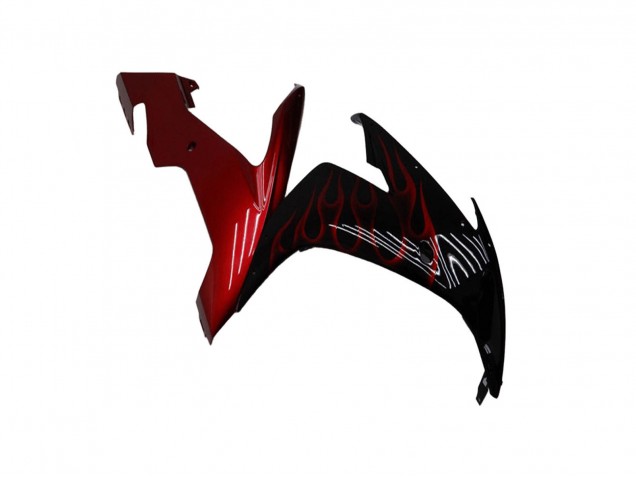 Noir Brillant Rouge Flamme Carénage Moto Yamaha YZF R1 2004-2006