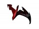 Noir Brillant Rouge Flamme Carénage Moto Yamaha YZF R1 2004-2006