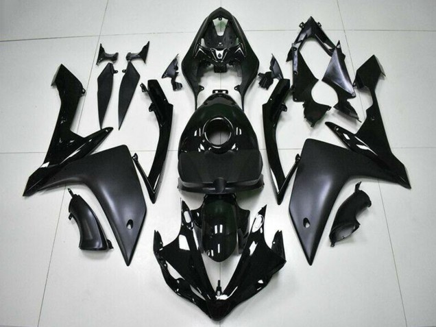Noir Brillant Noir Mat Carénage Moto Yamaha YZF R1 2007-2008