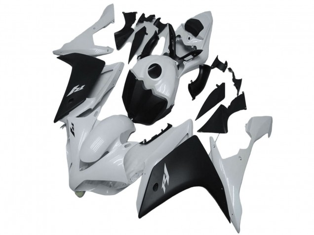Blanc Noir Mat Carénages Moto Yamaha YZF R1 2007-2008