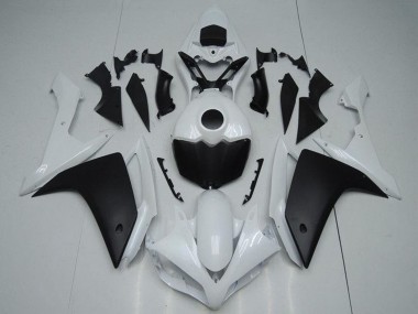 Blanc Noir Mat Carénages Moto Yamaha YZF R1 2007-2008 Pas Chère