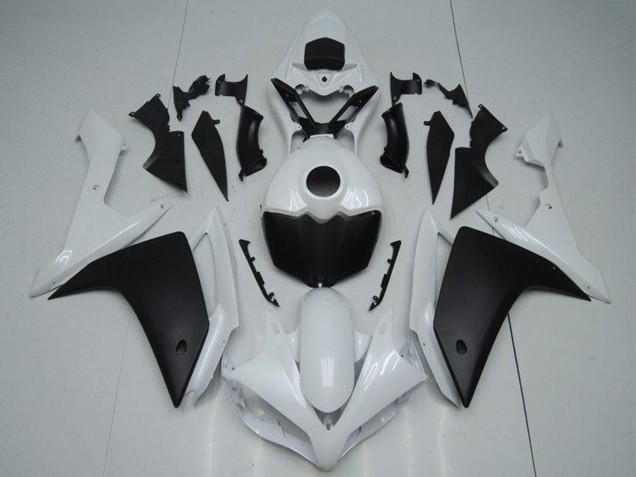 Blanc Noir Mat Carénages Moto Yamaha YZF R1 2007-2008