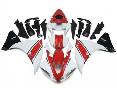 Blanc Rouge Noir Carénage Moto Yamaha YZF R1 2009-2011 Pas Chère